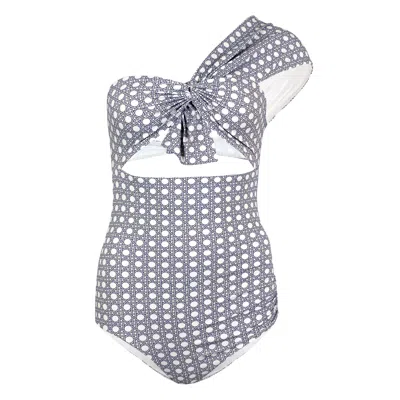 Marysia Venice Maillot Seagull Cane Print In Black