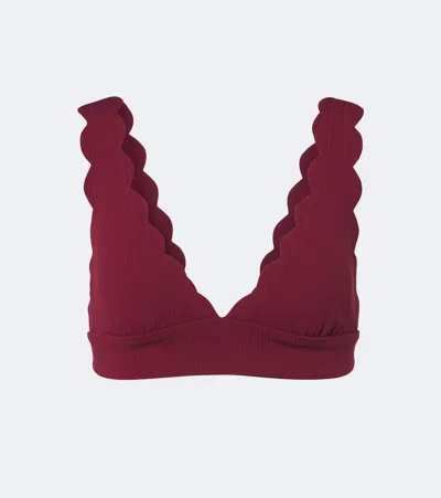 Marysia Wide Santa Clara Bikini Top In Red