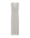 Marysia Woman Midi Dress Silver Size M Viscose, Nylon, Metallic Polyester