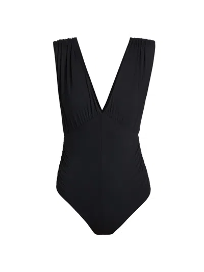 Marysia Women's Montery V-neck One-piece Swimsuit In Black