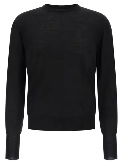 MA'RY'YA MEN BLACK CREW-NECK SWEATER, L LUXURY SWEATERS & KNITWEAR FOR MEN DARVEYS