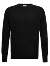 Ma'ry'ya Cashmere Blend Wool Sweater With Ribbed Detailing In Black