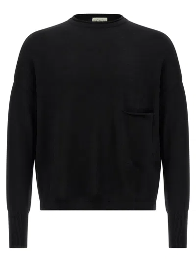 MA'RY'YA BLACK WOOL SWEATER