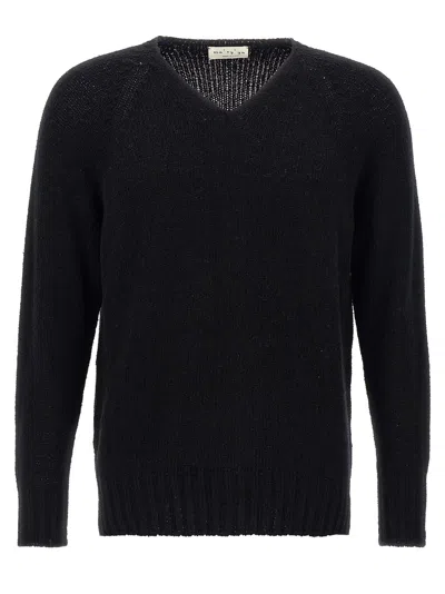 Ma'ry'ya Bouclé Cotton Blend Sweater In Black