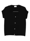 Ma'ry'ya Buttoned Knitted Top In White