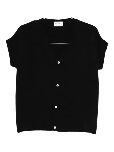 Ma'ry'ya Buttoned Knitted Top In White
