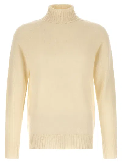 Ma'ry'ya Cashmere And Virgin Wool Blend Sweater In Cream