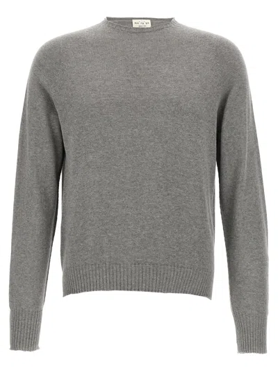 Ma'ry'ya Cashmere Blend Crew Neck Sweater In Grey