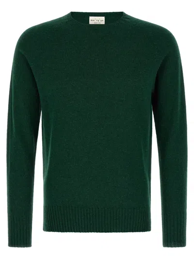 Ma'ry'ya Cashmere Blend Crew-neck Sweater In Forest Green