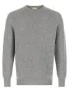 Ma'ry'ya Cashmere Blend Wool Sweater With Ribbed Details In Gray
