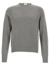 Ma'ry'ya Cashmere Blend Wool Sweater With Ribbed Details In Gray
