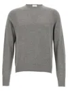 Ma'ry'ya Cashmere Blend Wool Sweater With Ribbed Details In Gray
