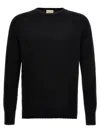 Ma'ry'ya Cashmere Blend Wool Sweater With Ribbed Detailing In Black