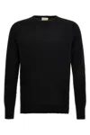 Ma'ry'ya Cashmere Blend Wool Sweater With Ribbed Detailing In Black