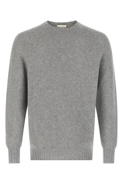Ma'ry'ya Cuffed Raglan Sweater In Gray