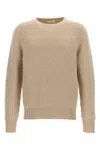 Ma'ry'ya Raglan-sleeve Wool Sweater In Neutral