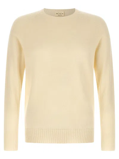 Ma'ry'ya Cashmere-wool Blend Crewneck Sweater In Cream