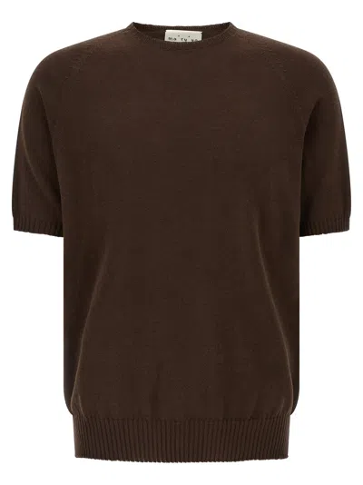 Ma'ry'ya Cotton Sweater In Brown