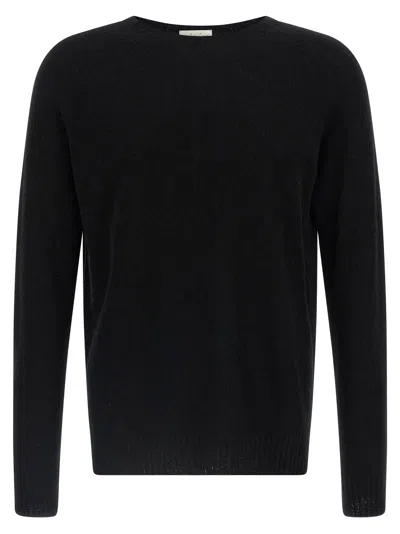 Ma'ry'ya Cotton-blend Spongy Knit Sweater In Black