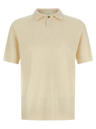 Ma'ry'ya Cotton-blend Spongy Polo Shirt In Yellow