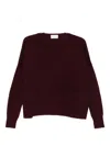 Ma'ry'ya Crew-neck Sweater In Burgundy