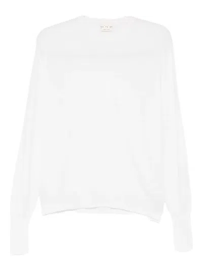 Ma'ry'ya Crew Neck Sweater In White