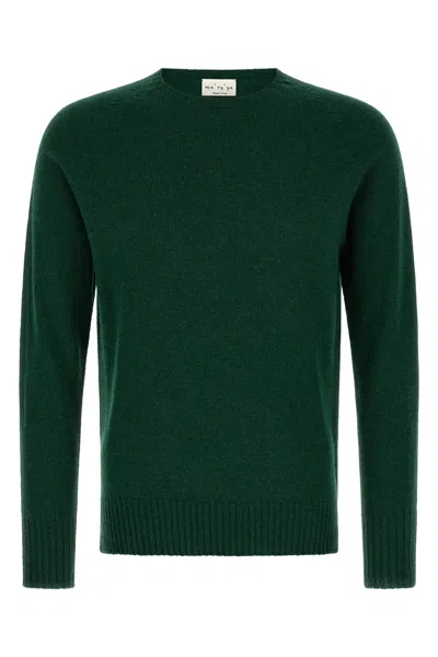Ma'ry'ya Crew-neck Sweater With Slits In Animal Print