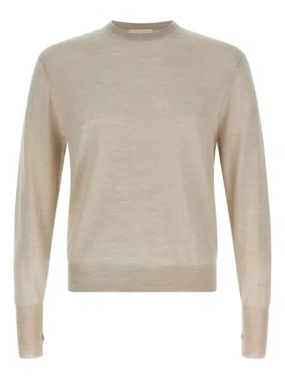Ma'ry'ya Cashmere And Silk Long Sleeve Knit In Nude