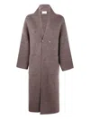 Ma'ry'ya Double-breasted Pocket Coat In Brown