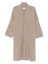 Ma'ry'ya Drop-shoulder Coat In Brown