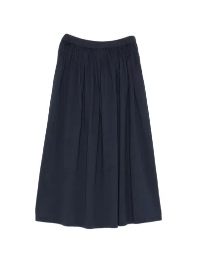 Ma'ry'ya Elasticated-waistband Midi Skirt In Blue