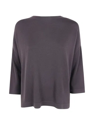 Ma'ry'ya Fine-knit Boat-neck Sweater In Multi