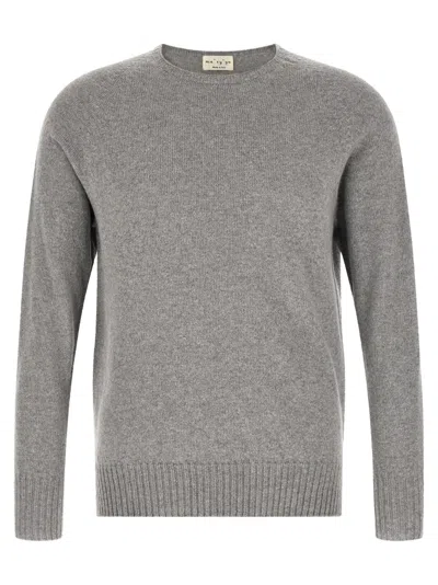 Ma'ry'ya Grey Crew Neck Sweater In Gray