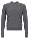 Ma'ry'ya Lightweight Knit Crew Neck Sweater In Gray