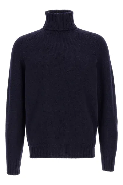 Ma'ry'ya High Neck Sweater In Blue