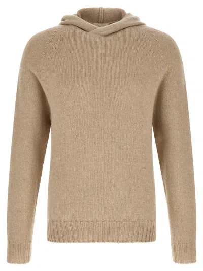 Ma'ry'ya Braided-detail Raglan-sleeve Hoodie In Brown
