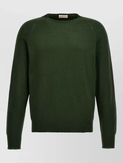 Ma'ry'ya Knitwear Crew Neck Long Sleeve Sweater In Green