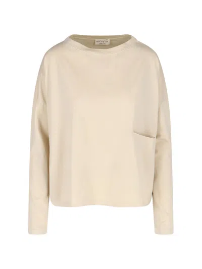 Ma'ry'ya Lightweight 100% Cotton T-shirt For Women In Sand