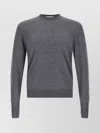 Ma'ry'ya Lightweight Knit Crew Neck Sweater In Gray