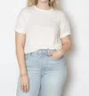 Ma'ry'ya Linen R-neck Tee In White In Neutral