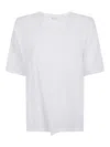 Ma'ry'ya Lino Stretch T-shirt In White