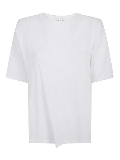 Ma'ry'ya Lino Stretch T-shirt In White