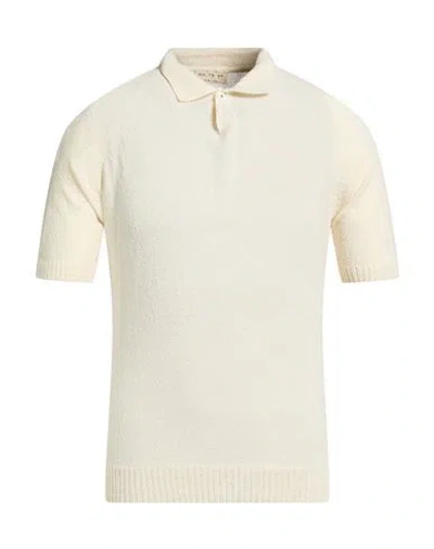 Ma'ry'ya Man Sweater Ivory Size S Cotton, Polyamide In Neutral