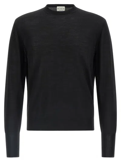 Ma'ry'ya Merino Wool, Silk & Cashmere Blend Sweater In Black