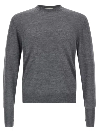 Ma'ry'ya Merino Wool, Silk And Cashmere Blend Sweater In Gray