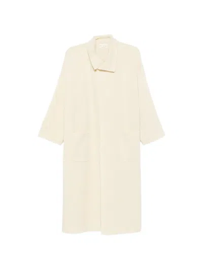 Ma'ry'ya Patch-pocket Knit Coat In Metallic