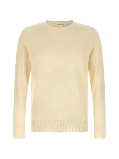 Ma'ry'ya Raglan-sleeve Slit-hem Sweater In Yellow