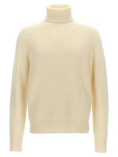 Ma'ry'ya Ribbed Wool-blend Turtleneck Sweater In Neutral