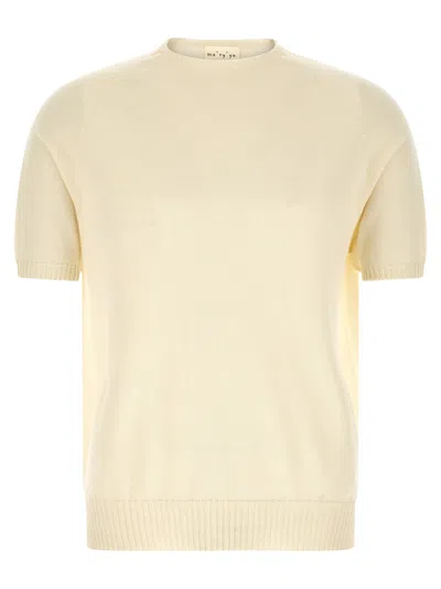 Ma'ry'ya Ribbed-detail Cotton Sweater In Cream