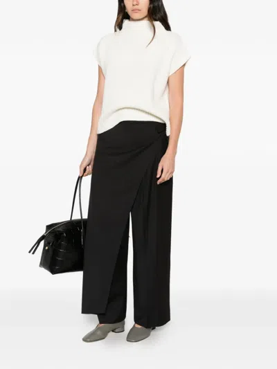 Ma'ry'ya Ribbed-knit High-neck Sweater In Black